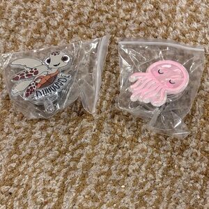 Cute Turtle and Jellyfish  retractable badge reels/holders NEW